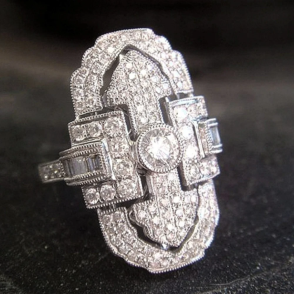 Geometric Sterling Silver Ring